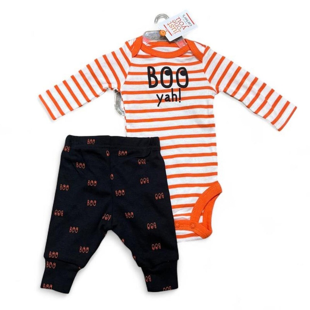 Spooky Graphic Bodysuit Pants Set Halloween Carter's Just One You Newborn NWT